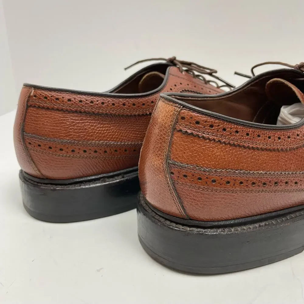 Allen Edmonds | AA Narrow MacNeil Brown Leather Long Wingtip Oxfords Dress Shoes